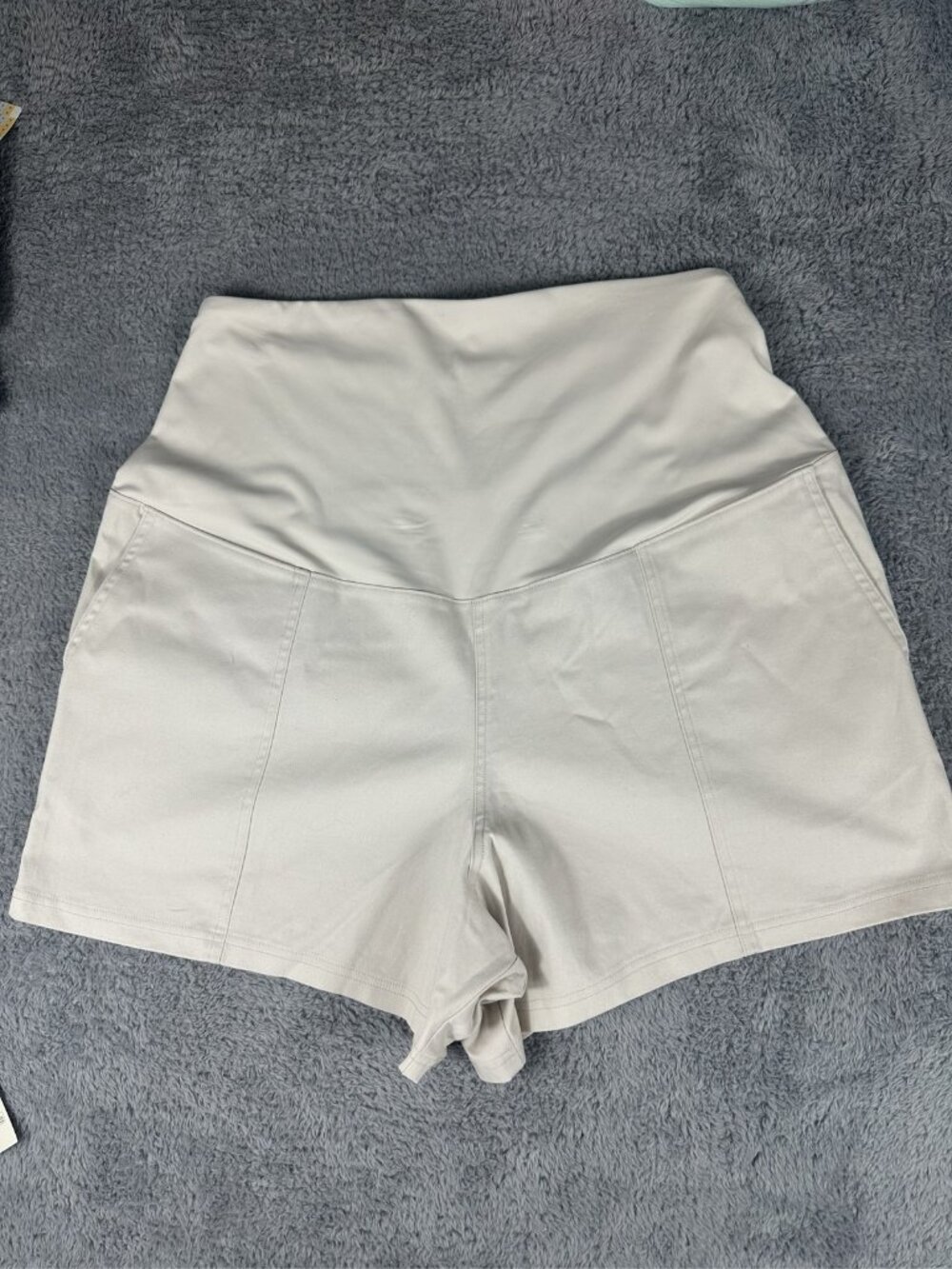Isabel Maternity by Ingrid & Isabel High Rise Shapewear Shorts Taupe